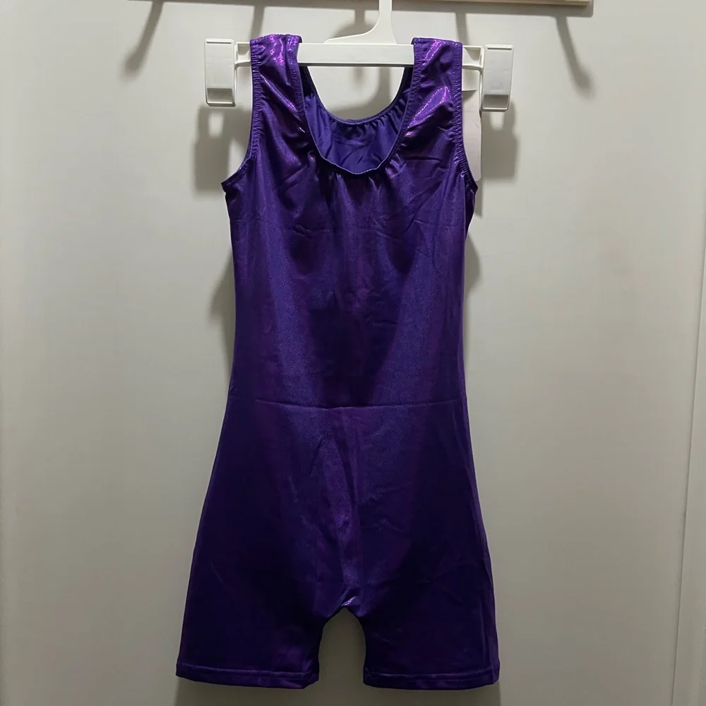 NWT Gymnastics Leotards For Girls Size 5-6 Year Old Color Purple Brozing